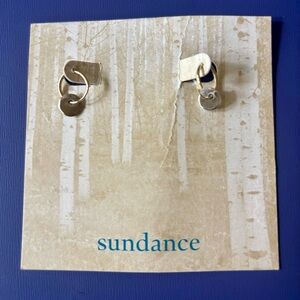 Sundance Gold with Silver Disk Loop Earrings